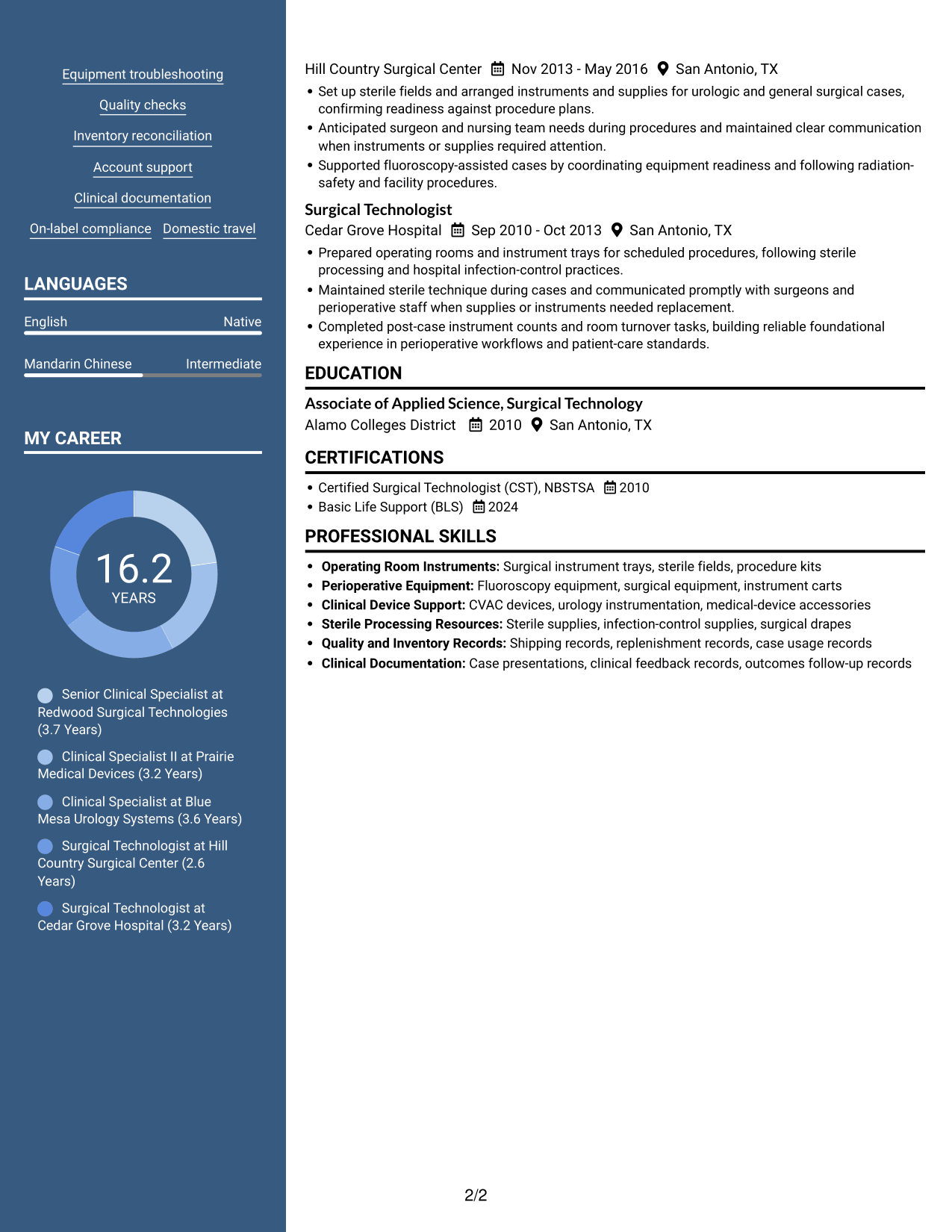 Resume example — page 2