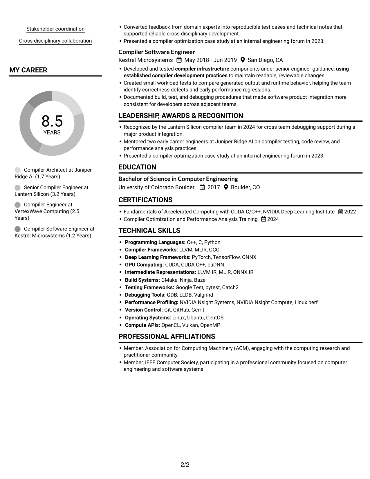 Resume example — page 2