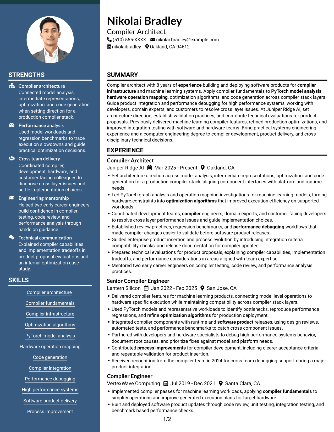 Resume example — page 1
