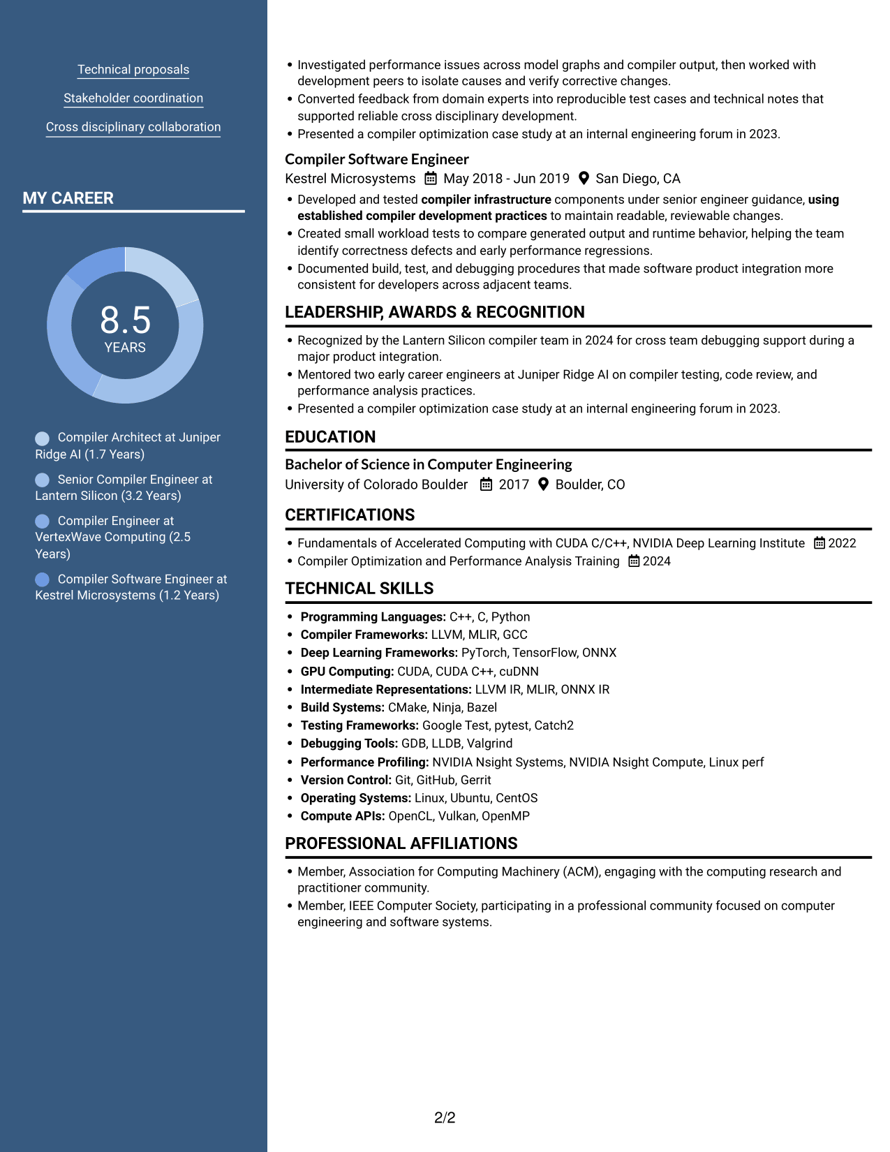 Resume example — page 2
