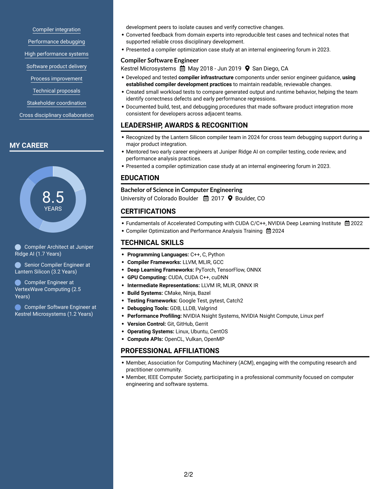 Resume example — page 2