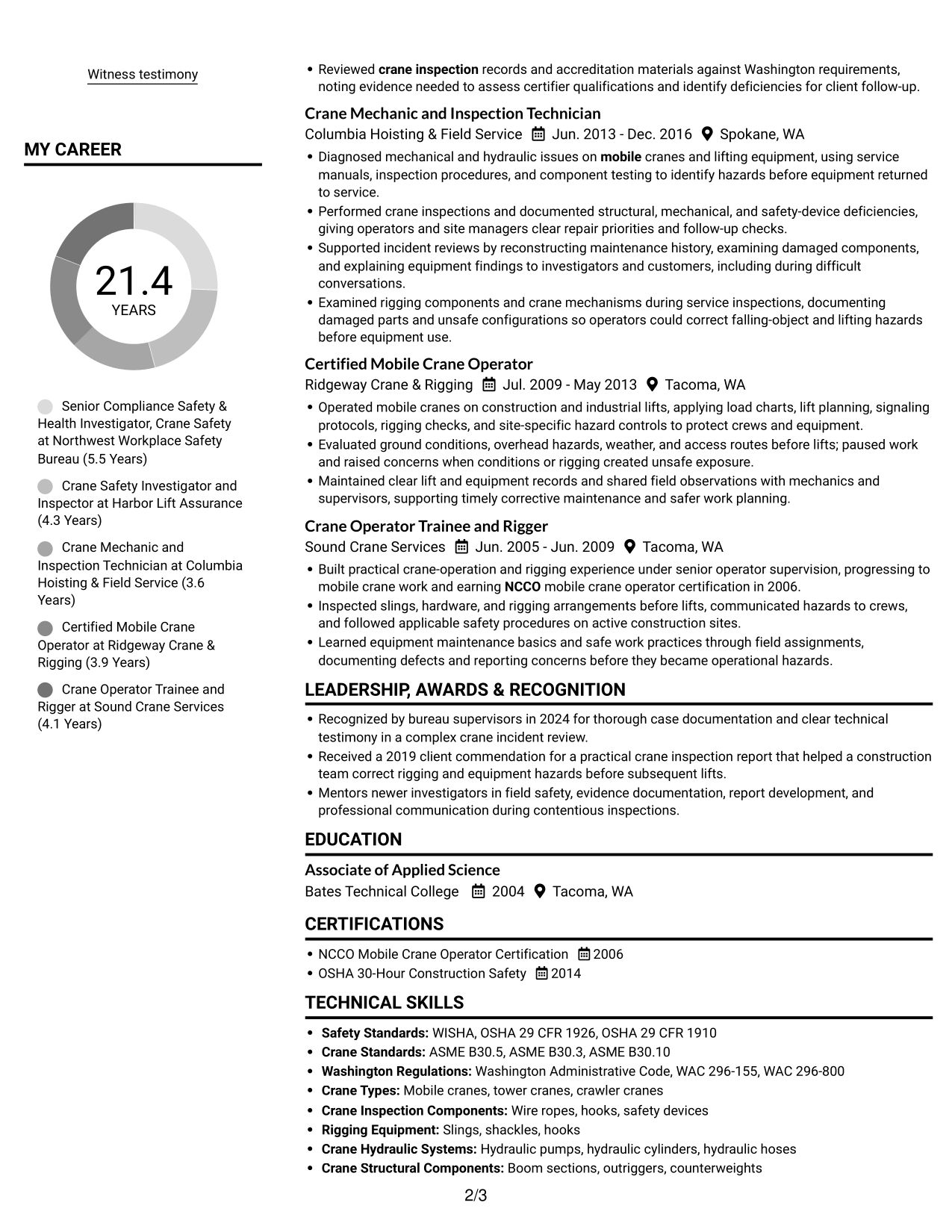 Resume example — page 2