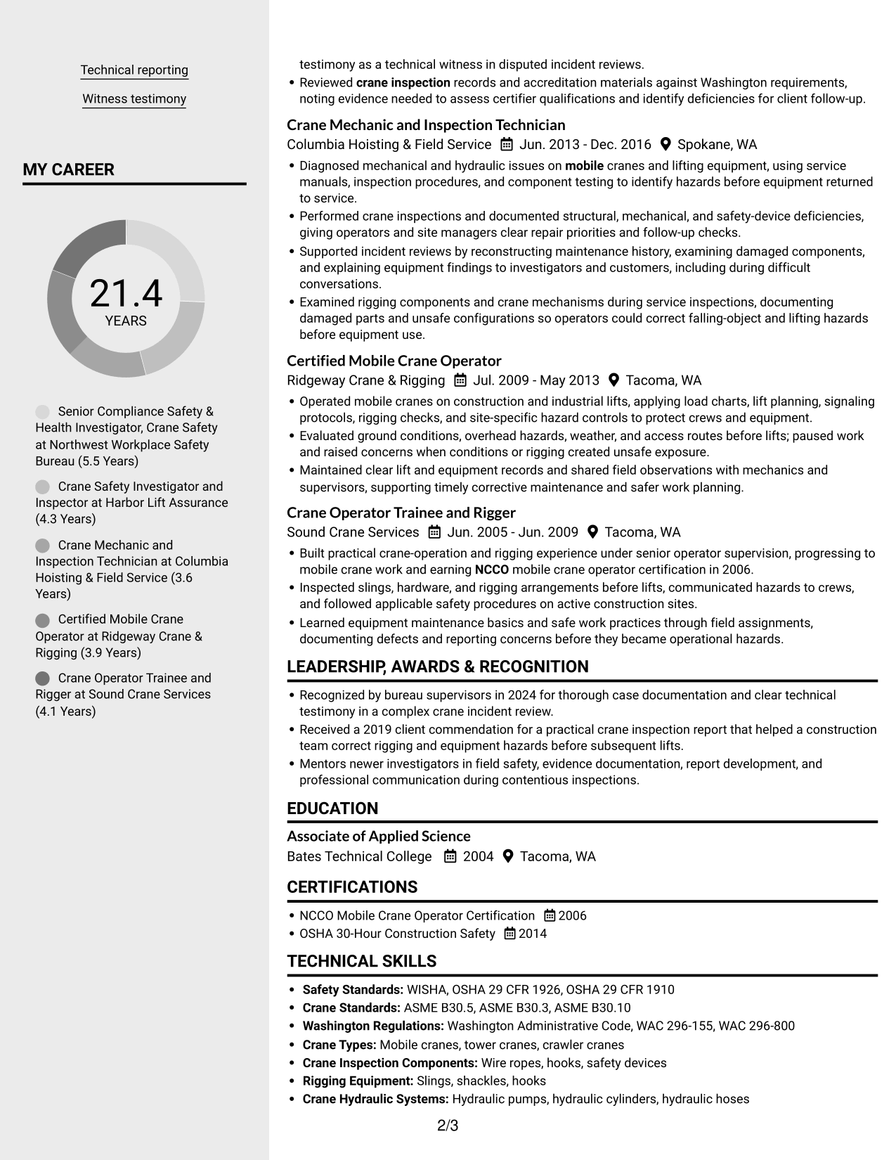Resume example — page 2