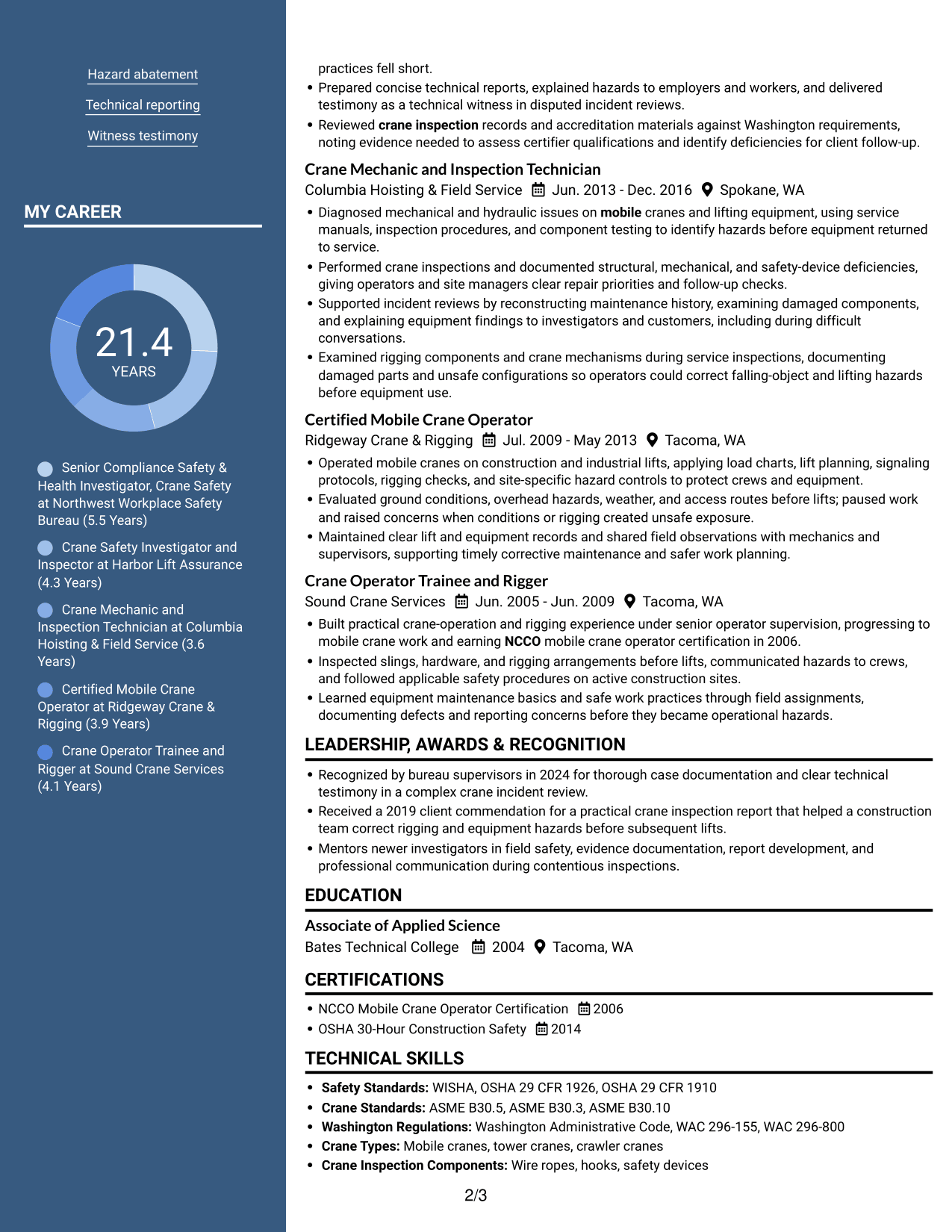 Resume example — page 2