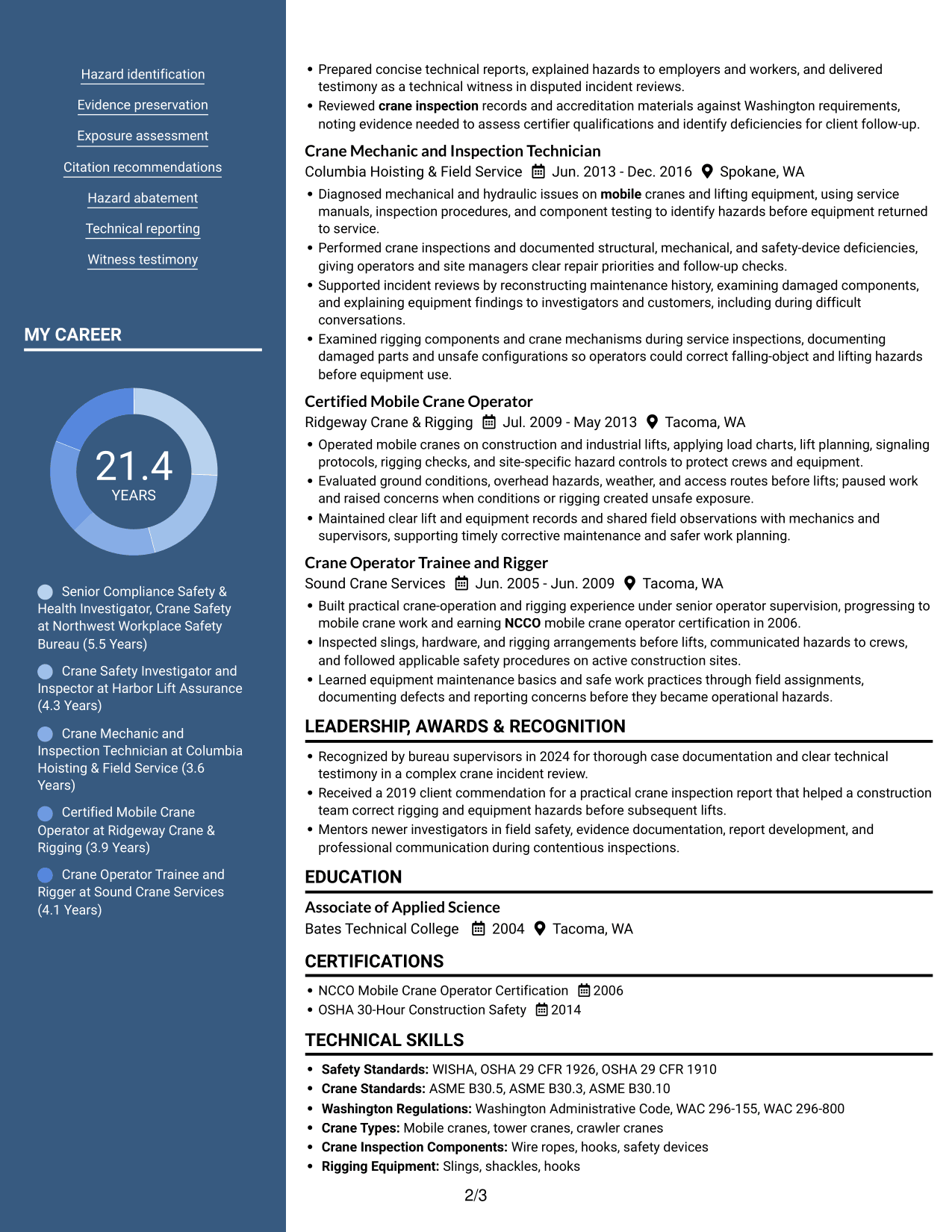 Resume example — page 2