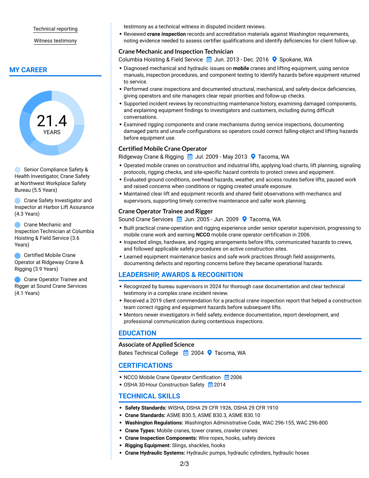 Resume example — page 2