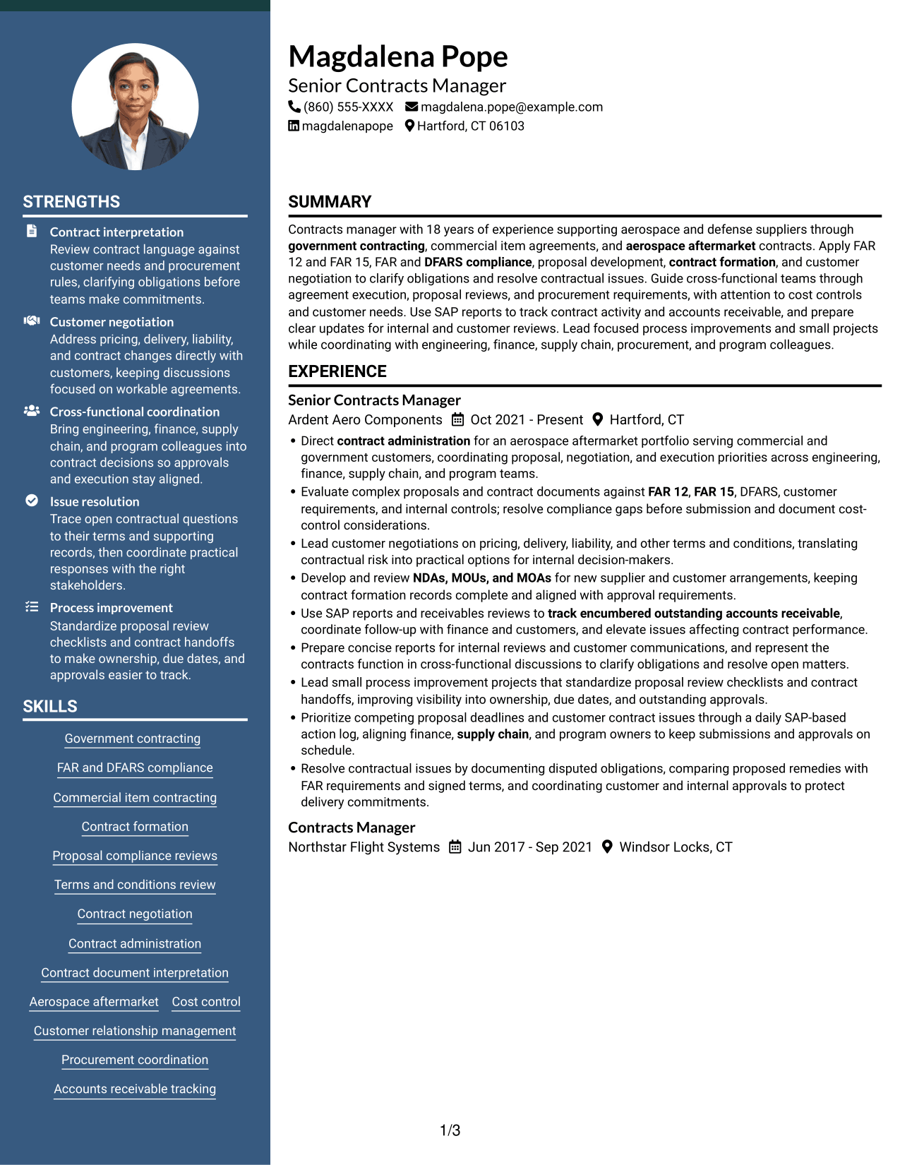 Resume example — page 1
