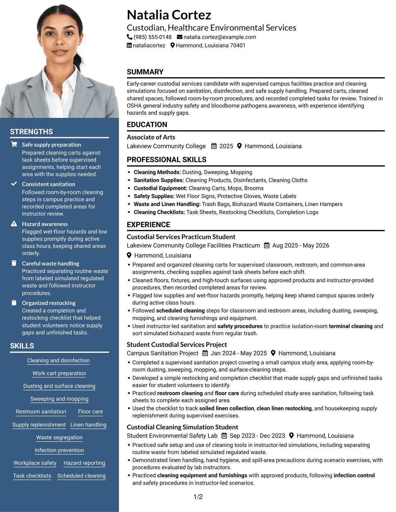 Resume example — page 1