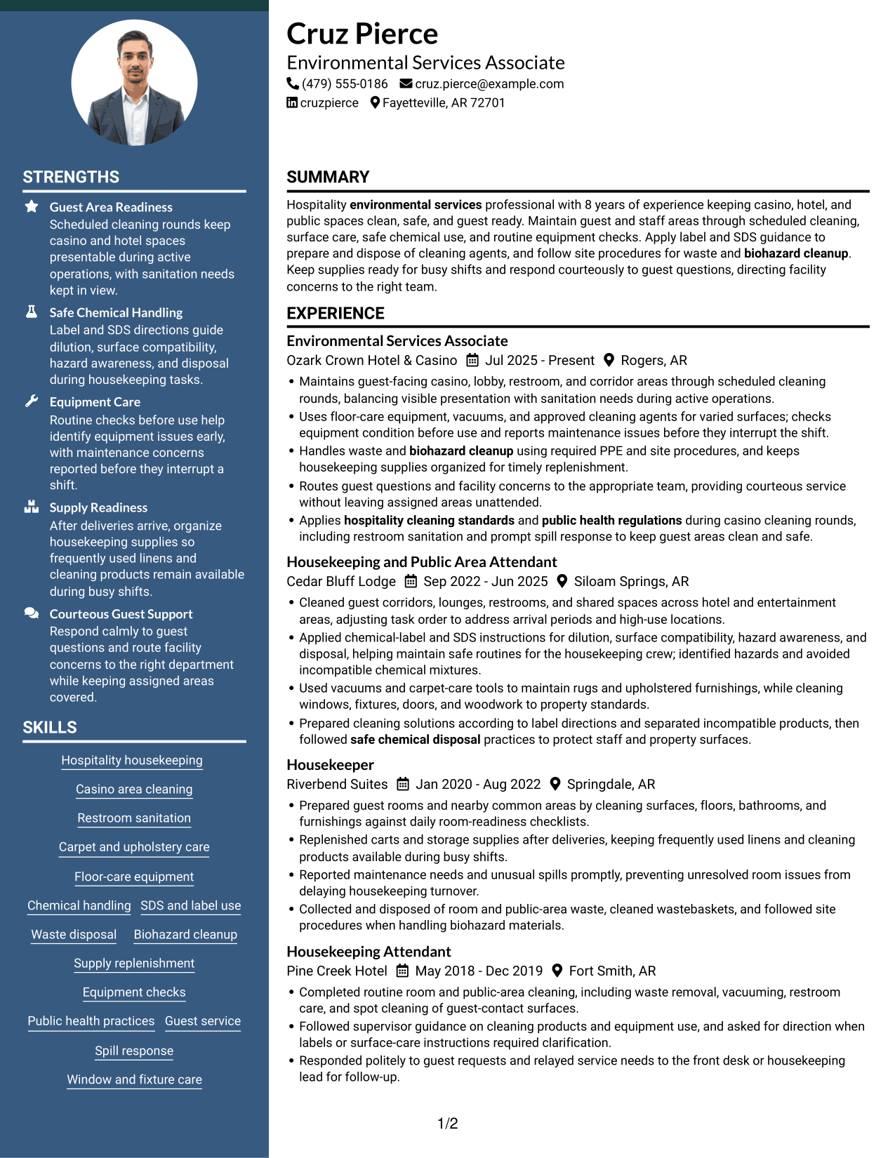 Resume example — page 1