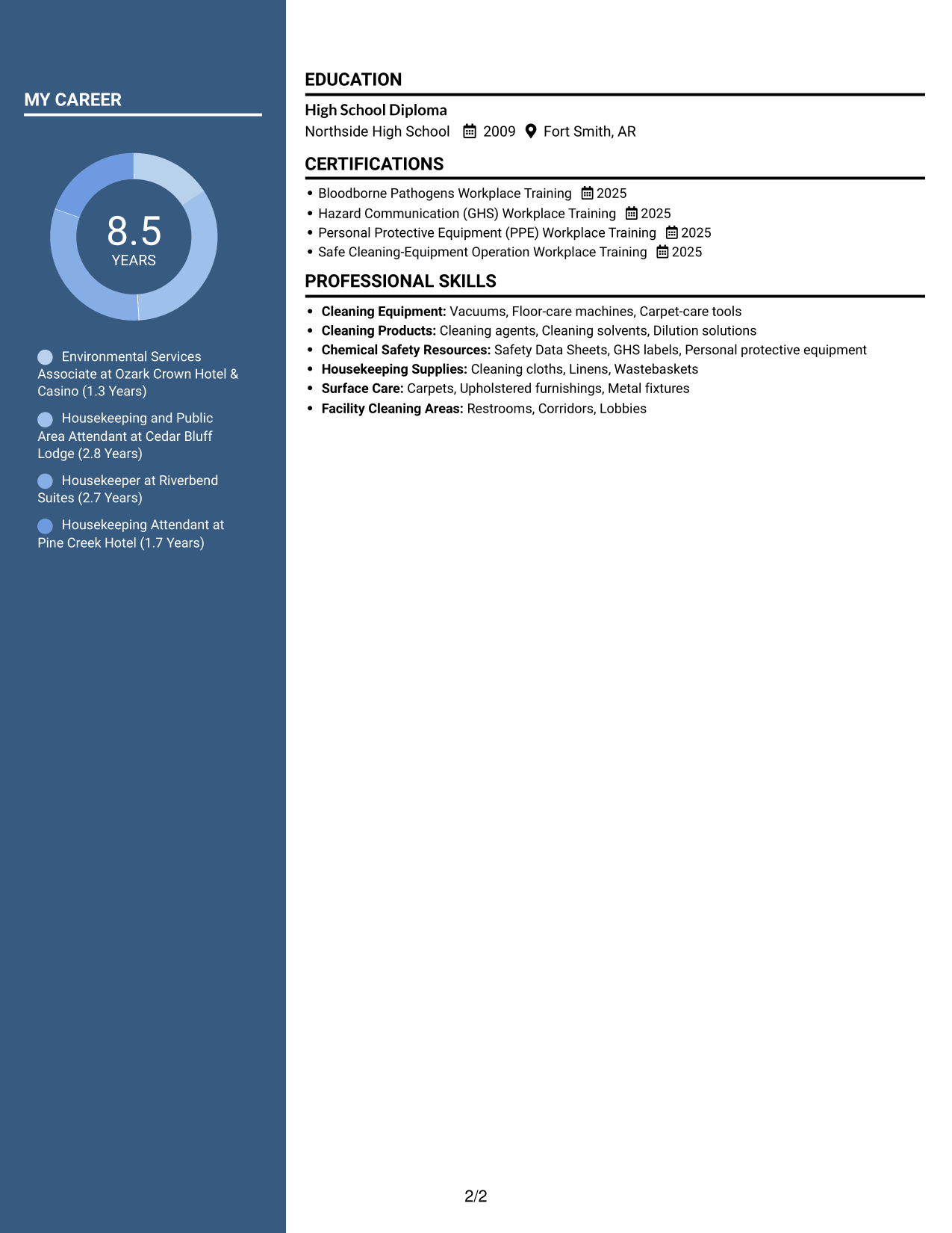 Resume example — page 2