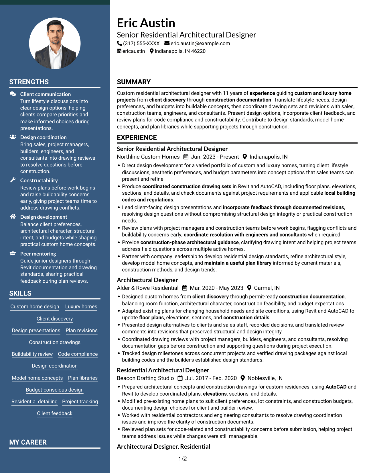 Resume example — page 1