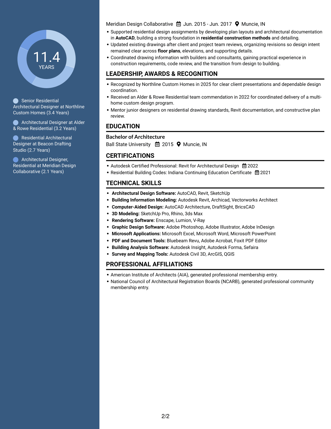 Resume example — page 2
