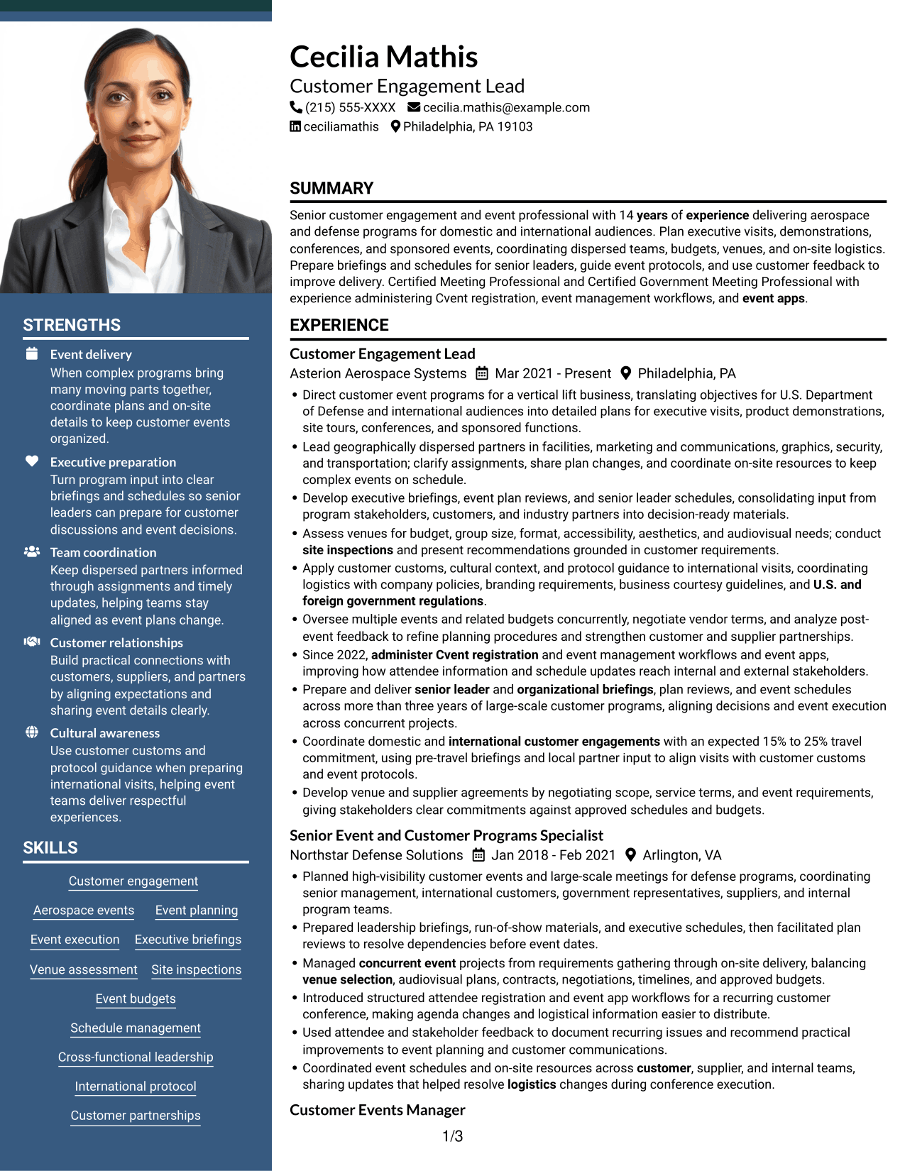 Resume example — page 1