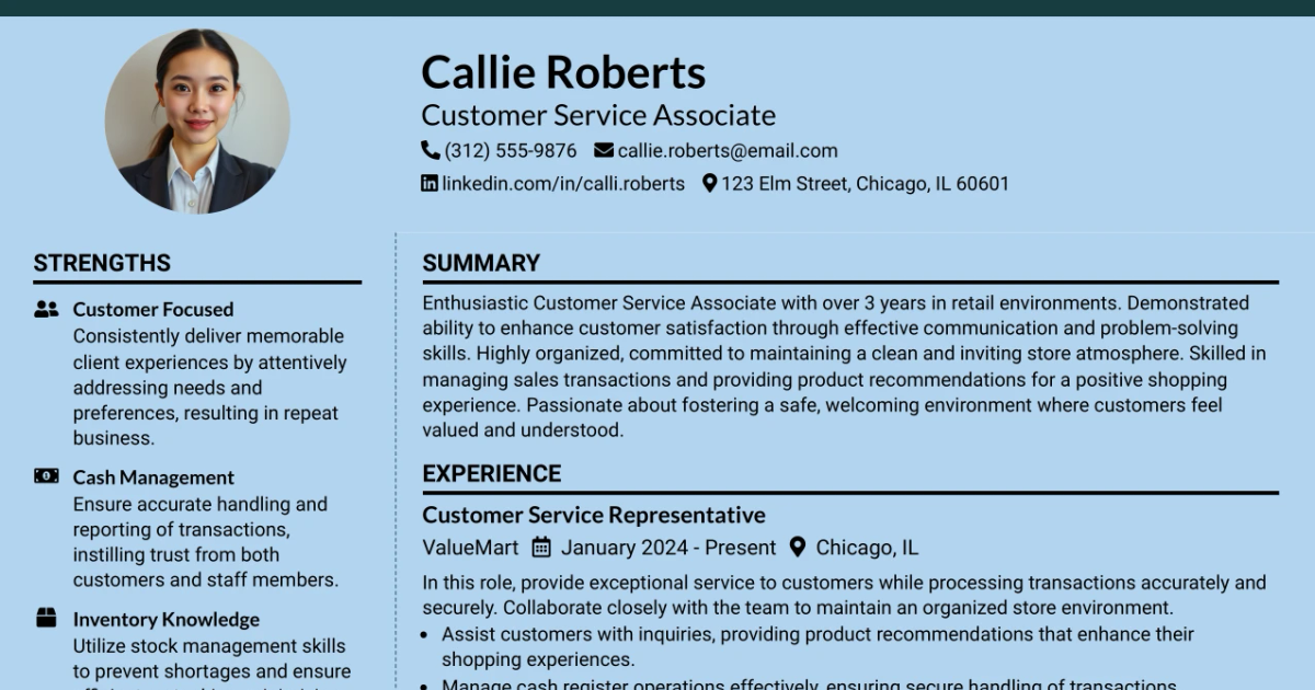 33 Customer Service Associate Position Resume Templates with Example 2026 (ATS-Optimized)