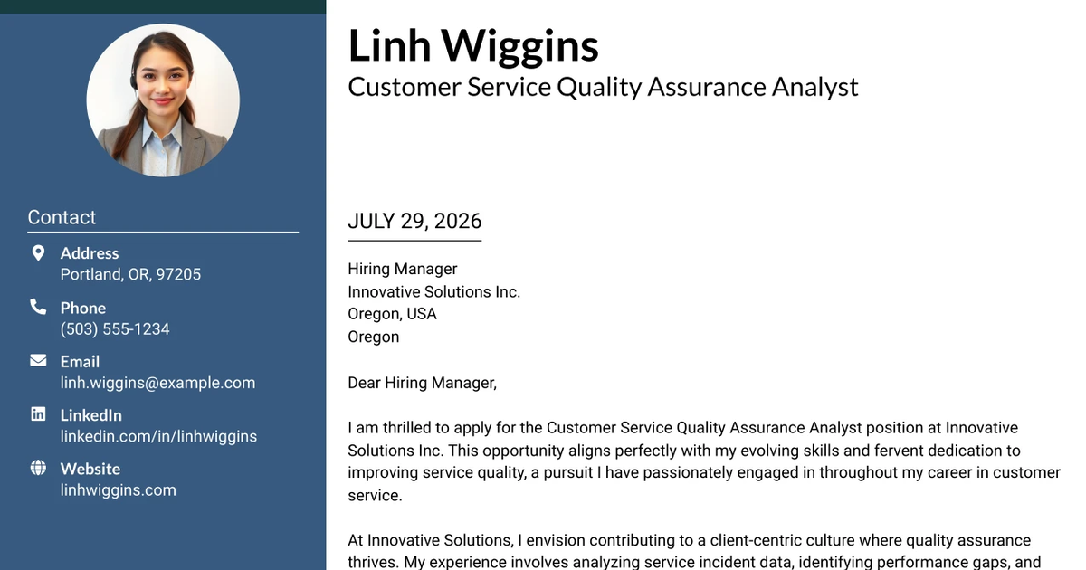 30+ Customer Service Quality Assurance Analyst Cover Letter Templates with Example 2026