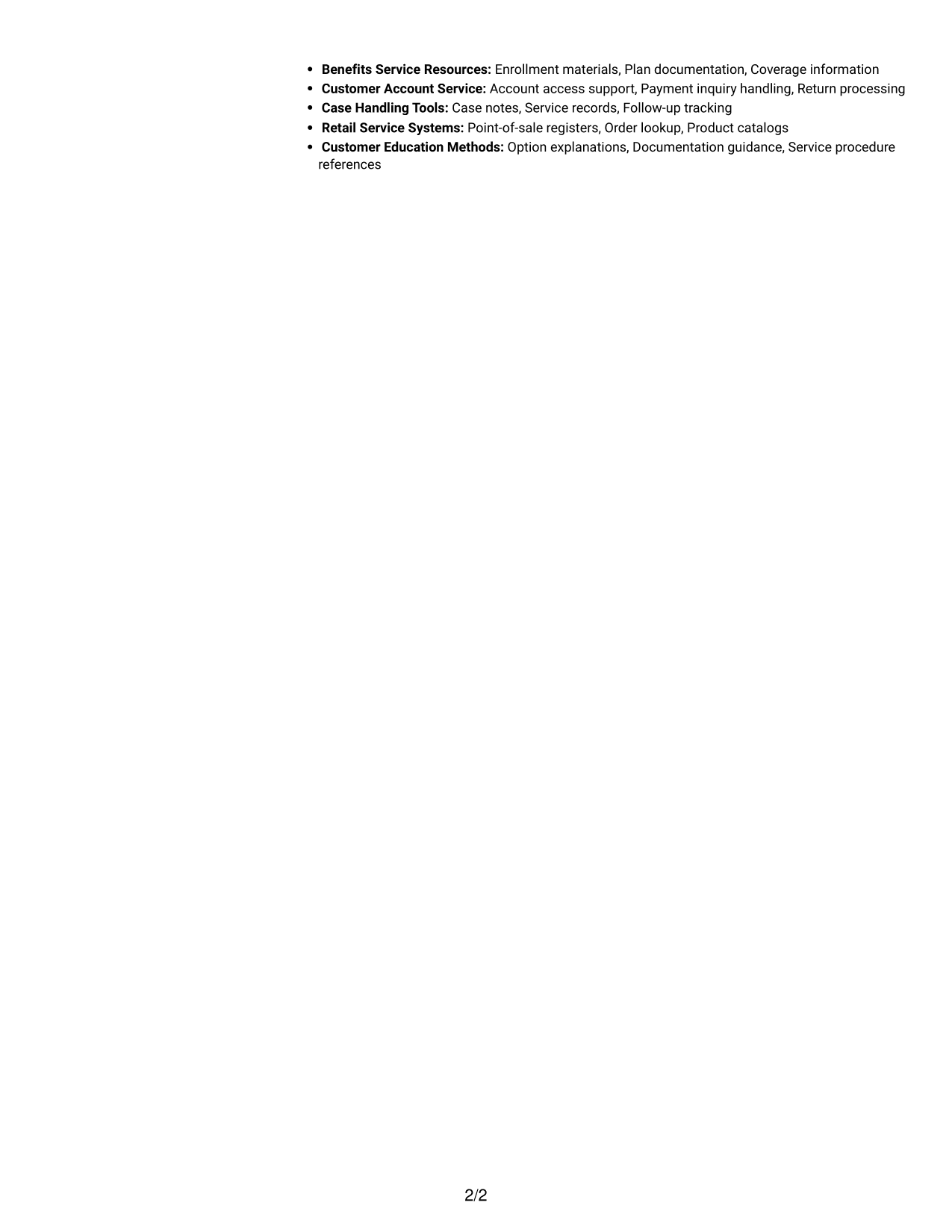 Resume example — page 2