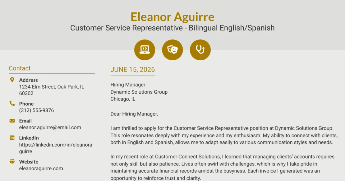 30+ Customer Service Representative - Bilingual English/Spanish Cover Letter Templates with Example 2026