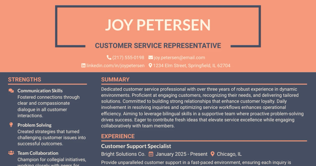 33 Customer Service Representative - Bilingual Resume Templates with Example 2026 (ATS-Optimized)