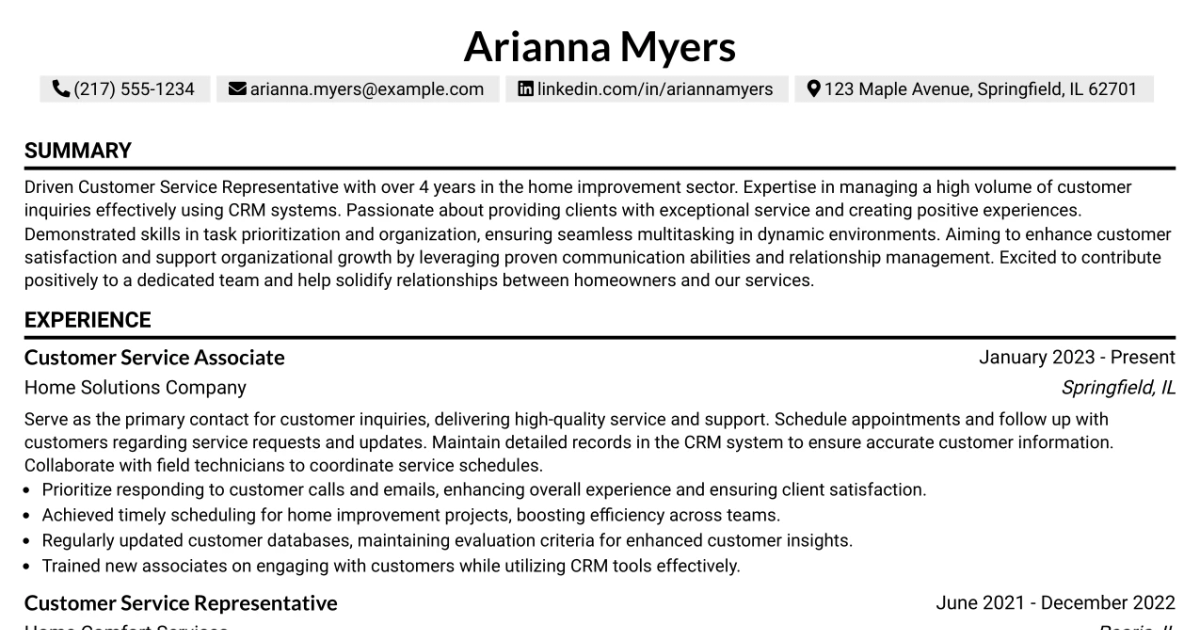 33 Customer Service Representative - Executive Assistant Resume Templates with Example 2026 (ATS-Optimized)