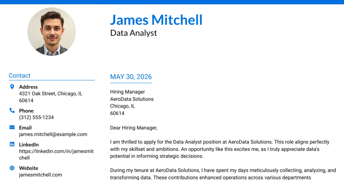 30+ Data Analyst Cover Letter Templates with Example 2026