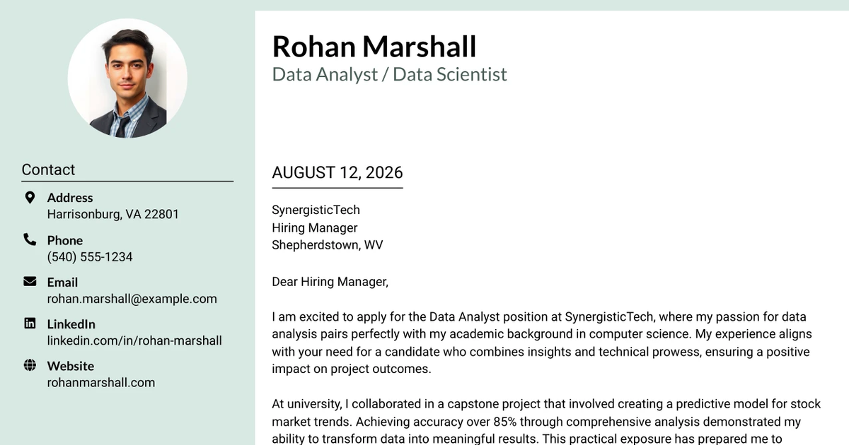 30+ Data Analyst / Data Scientist Cover Letter Templates with Example 2026