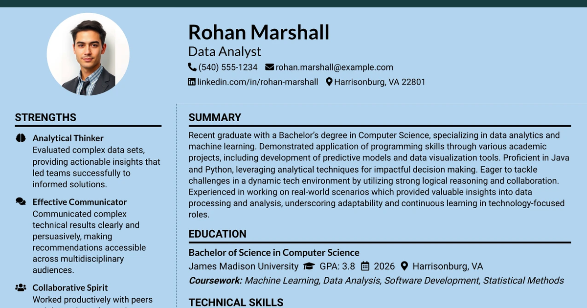 33 Data Analyst / Data Scientist Resume Templates with Example 2026 (ATS-Optimized)