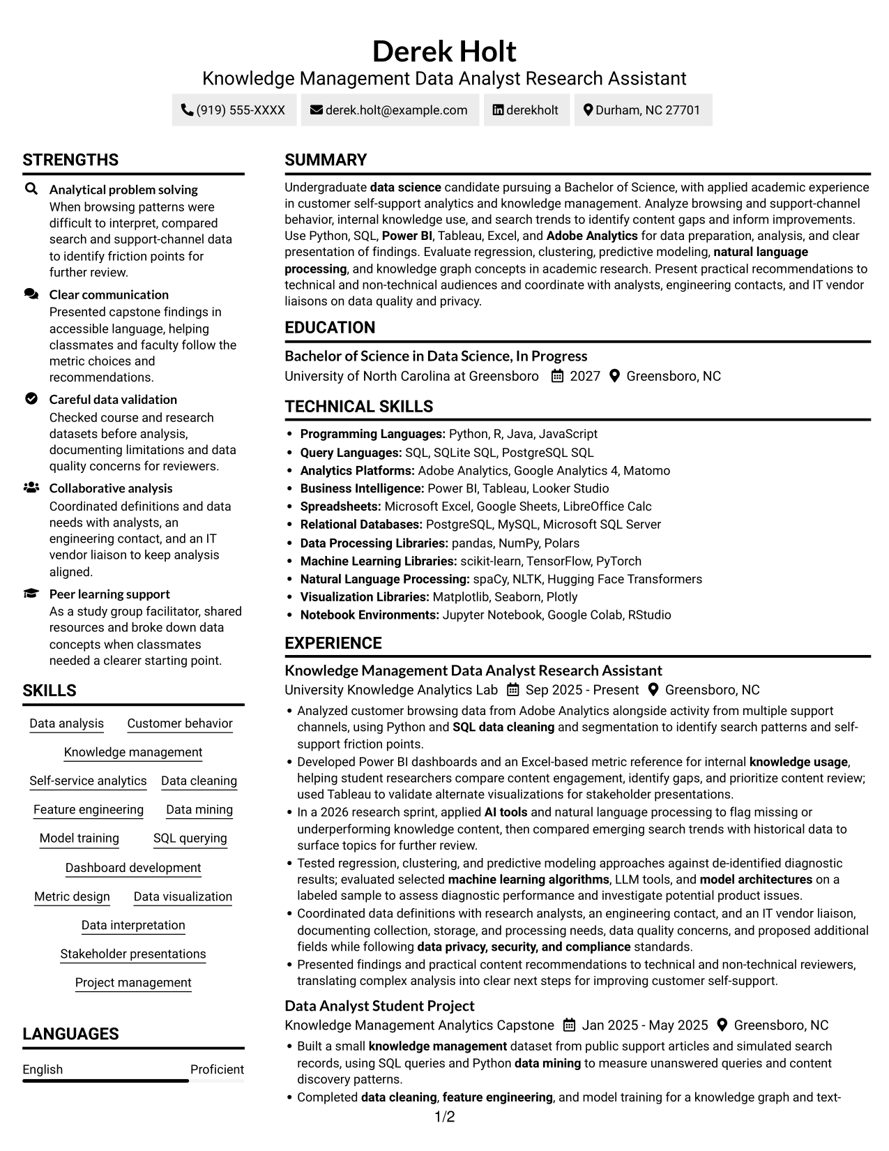 Resume example — page 1