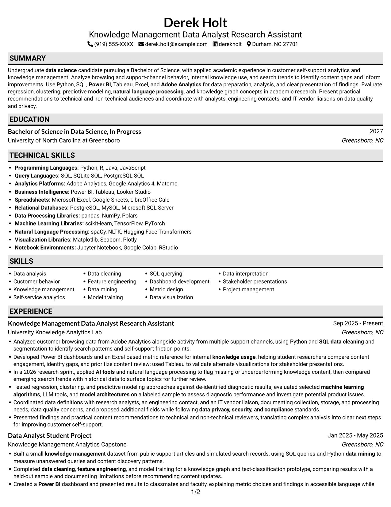 Resume example — page 1
