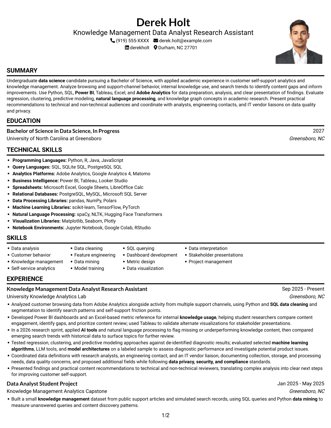 Resume example — page 1