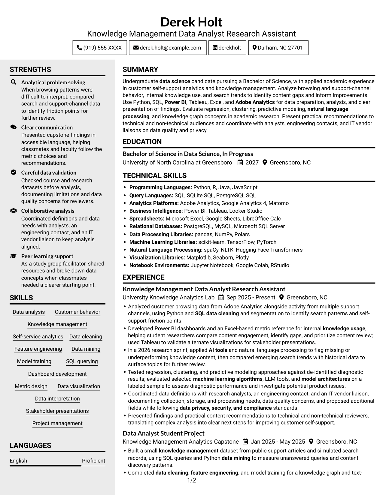 Resume example — page 1