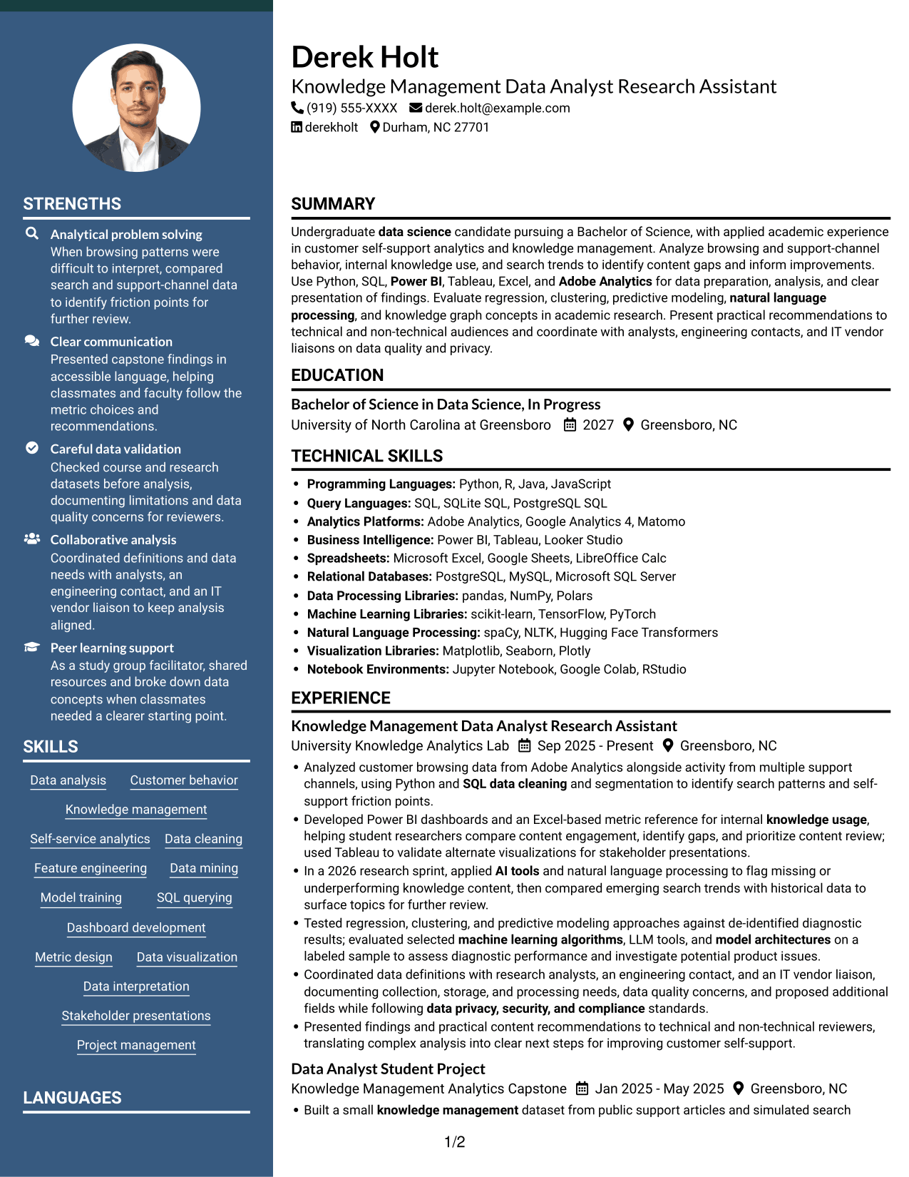 Resume example — page 1