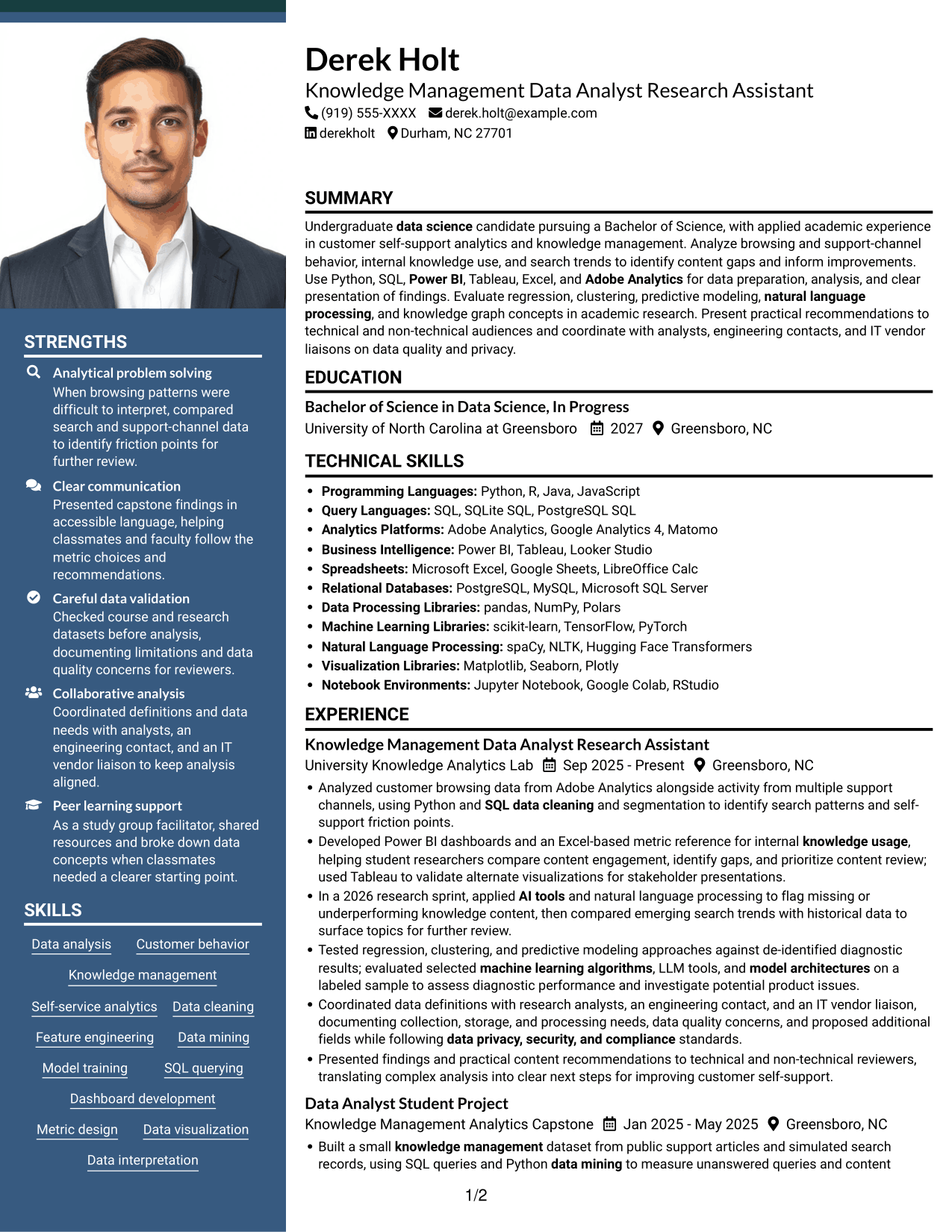 Resume example — page 1