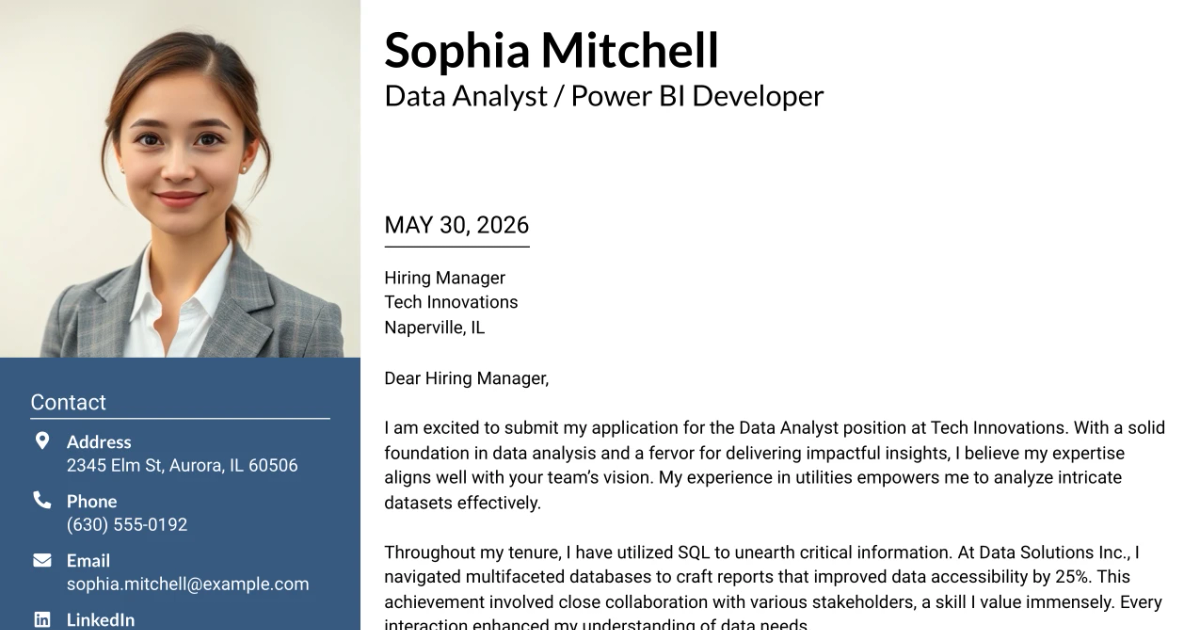 30+ Data Analyst / Power BI Developer Cover Letter Templates with Example 2026