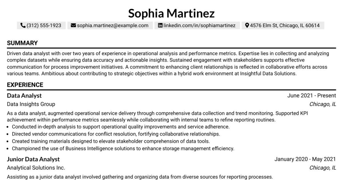 33 Data Analyst, Quality Resume Templates with Example 2026 (ATS-Optimized)