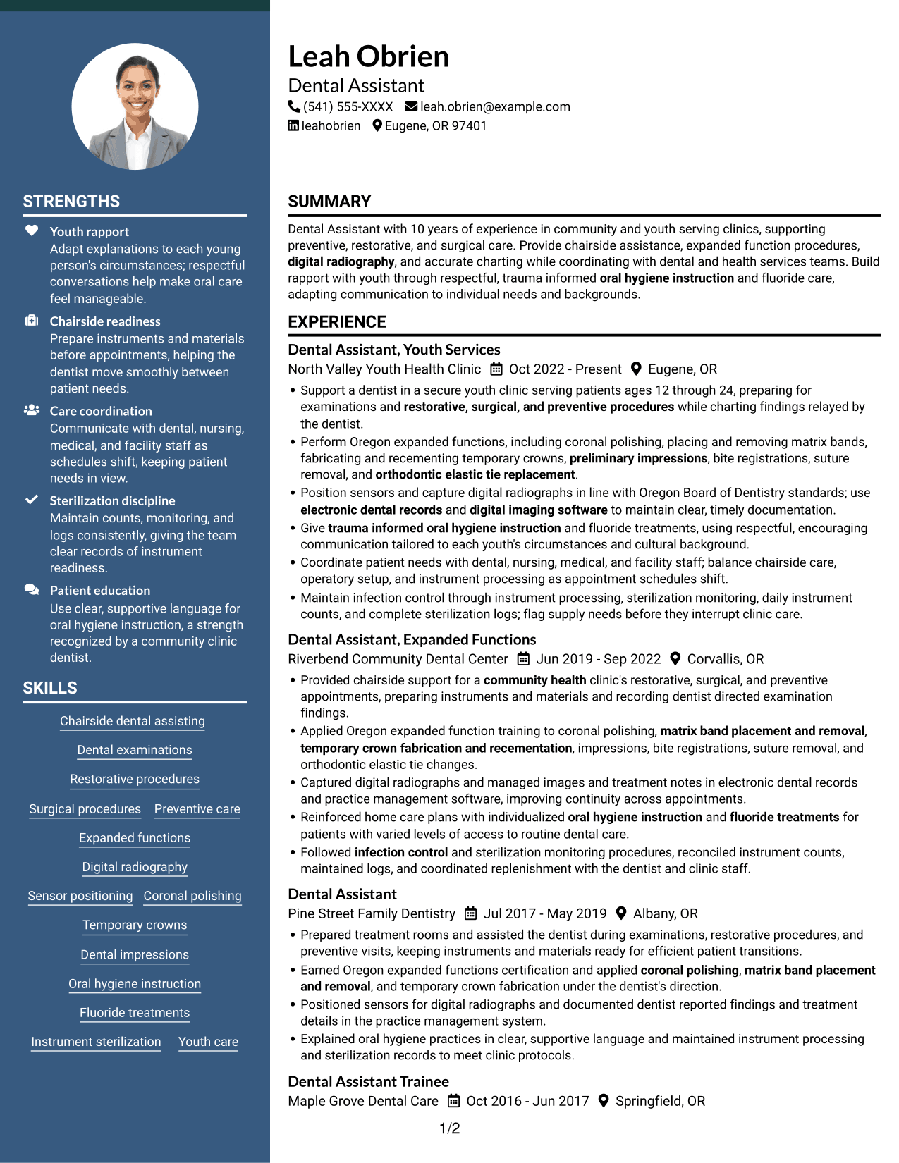 Resume example — page 1