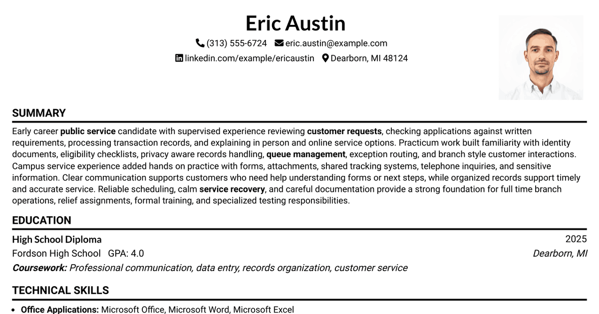 7 Department of State Aide Resume Templates with Example