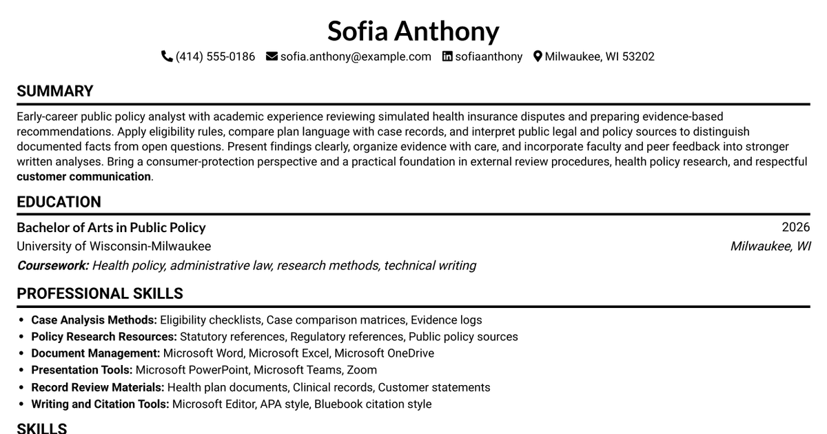 7 Departmental Analyst - Health Insurance External Review Resume Templates with Example
