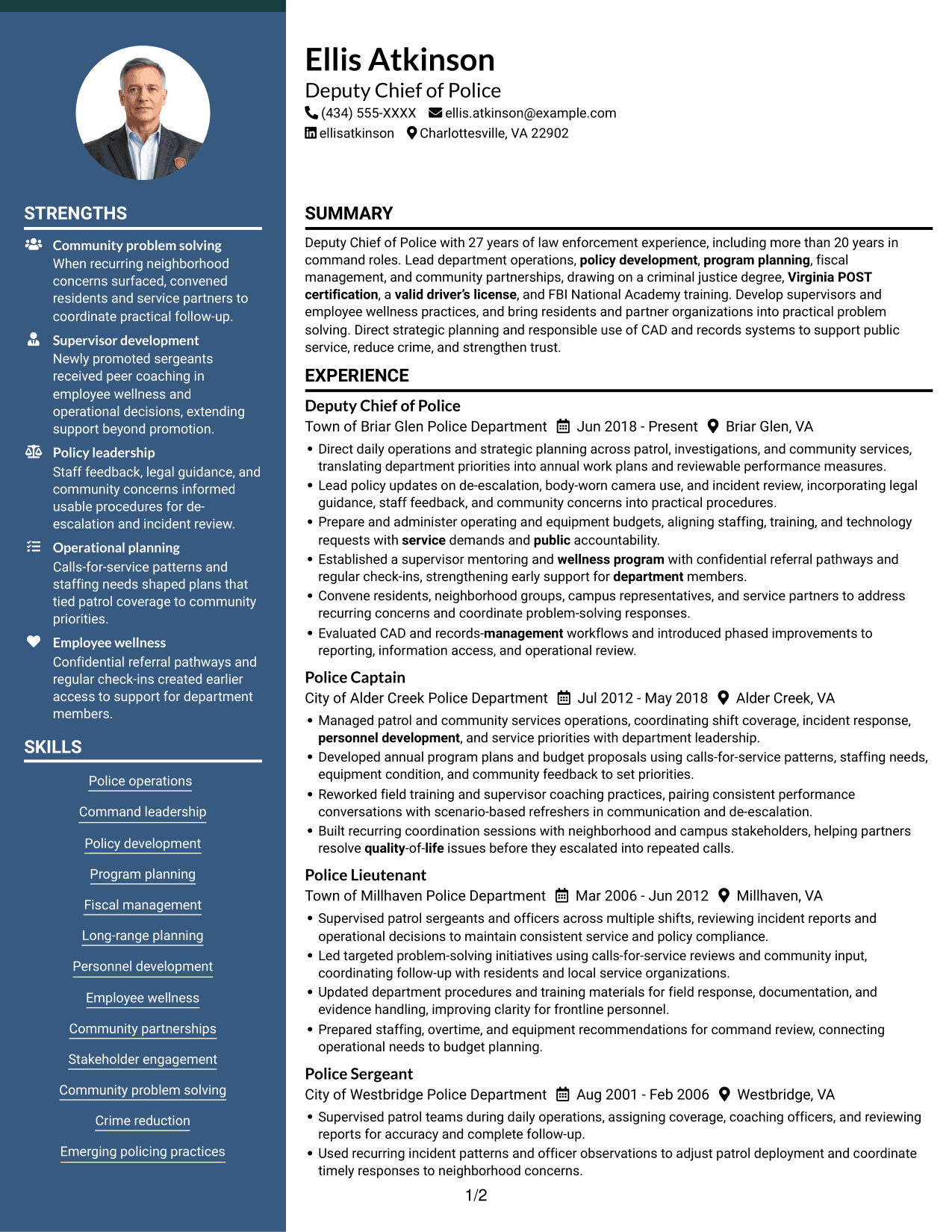 Resume example — page 1