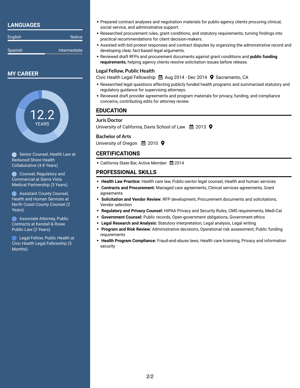 Resume example — page 2