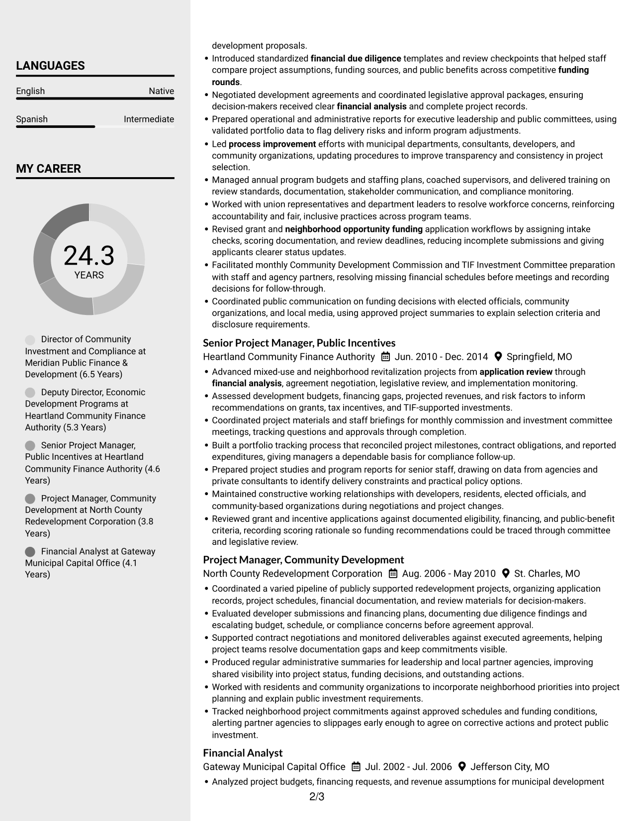 Resume example — page 2