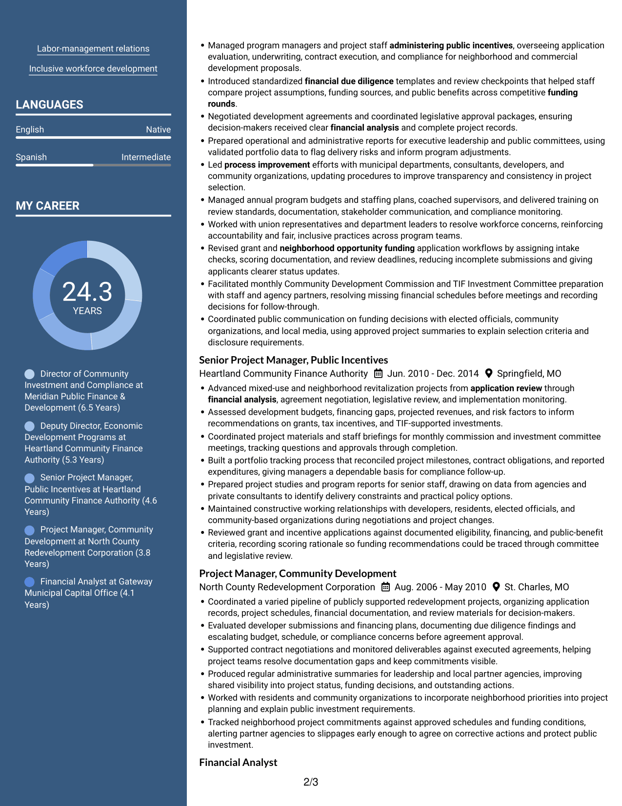 Resume example — page 2
