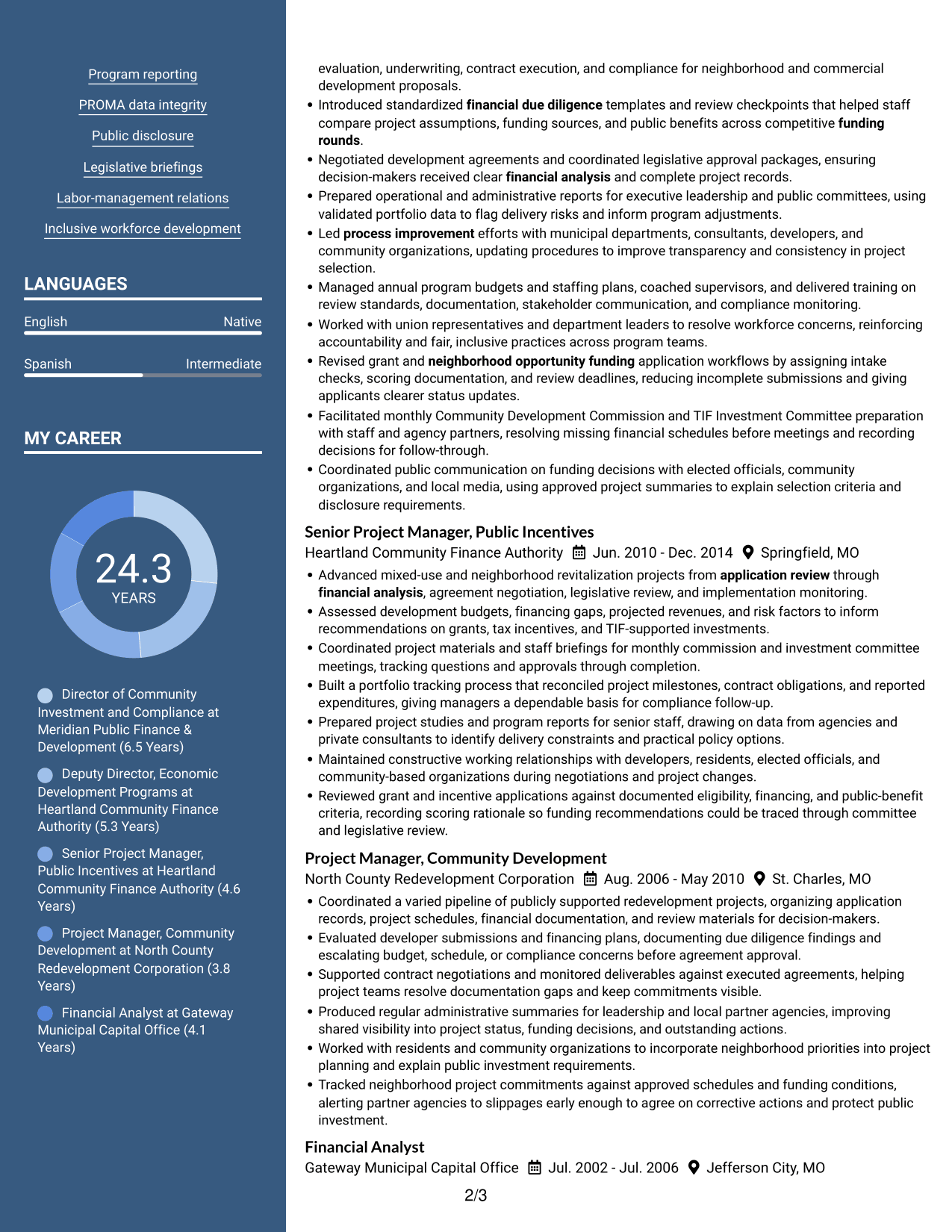 Resume example — page 2