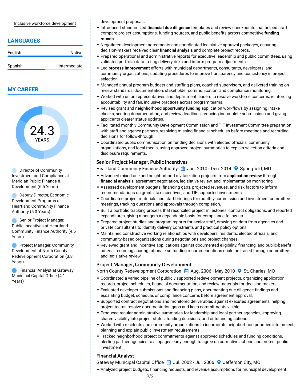 Resume example — page 2