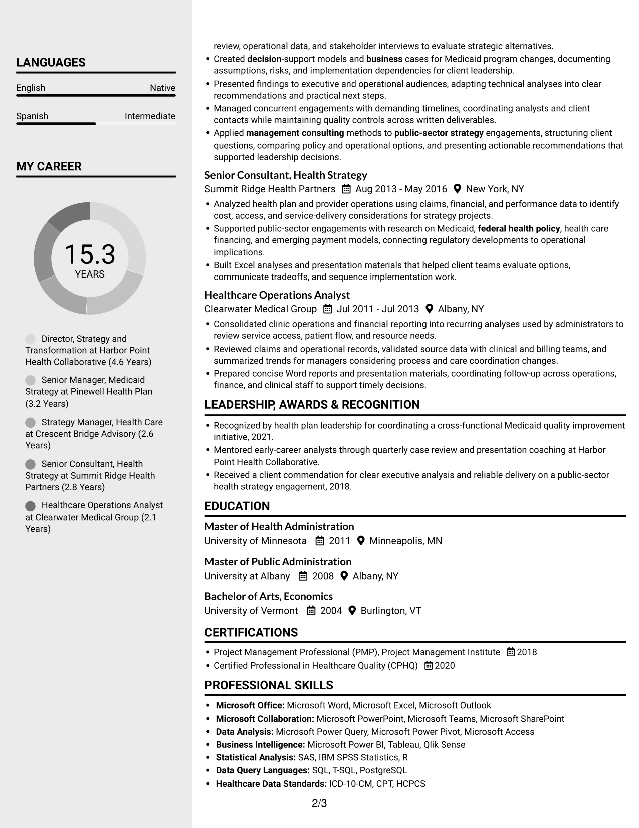 Resume example — page 2