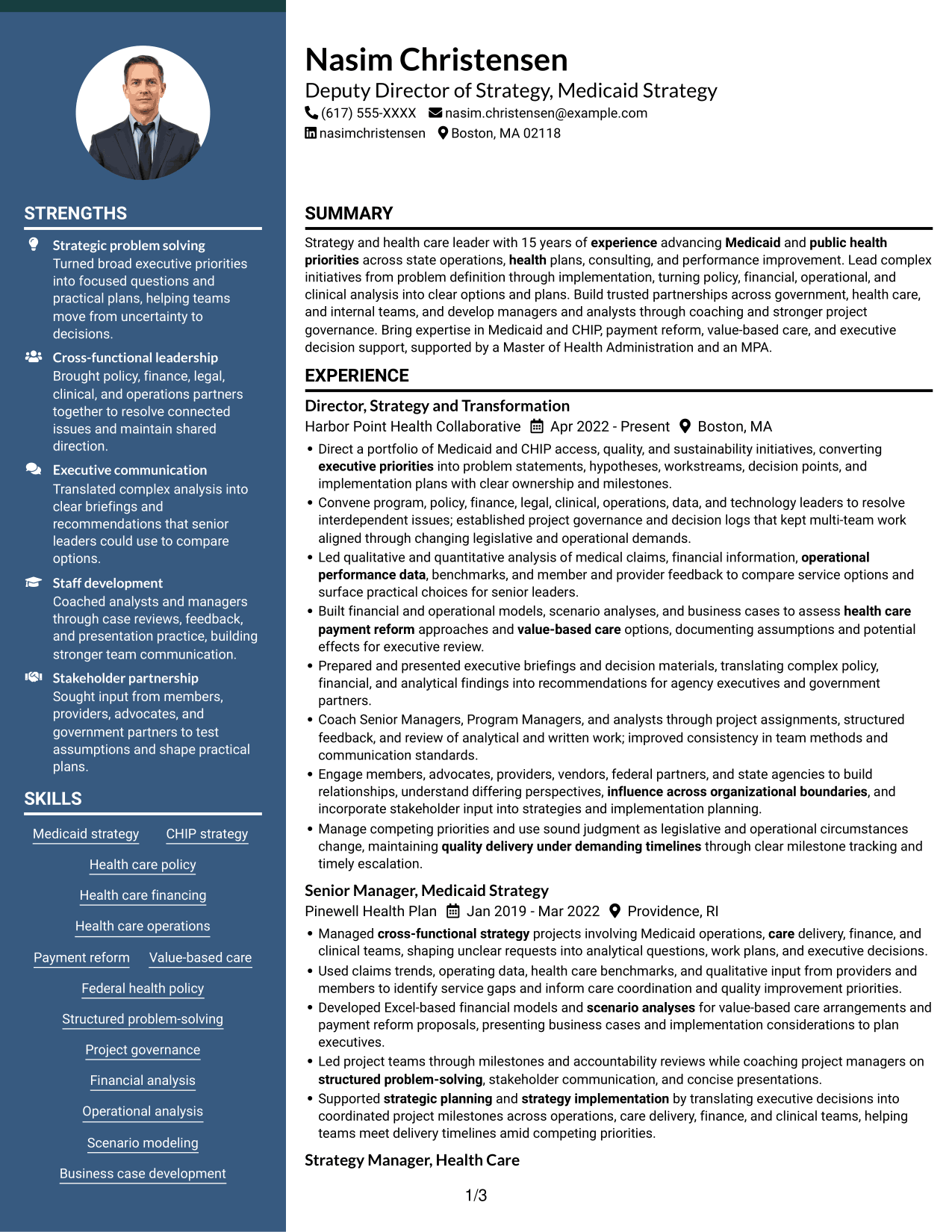 Resume example — page 1