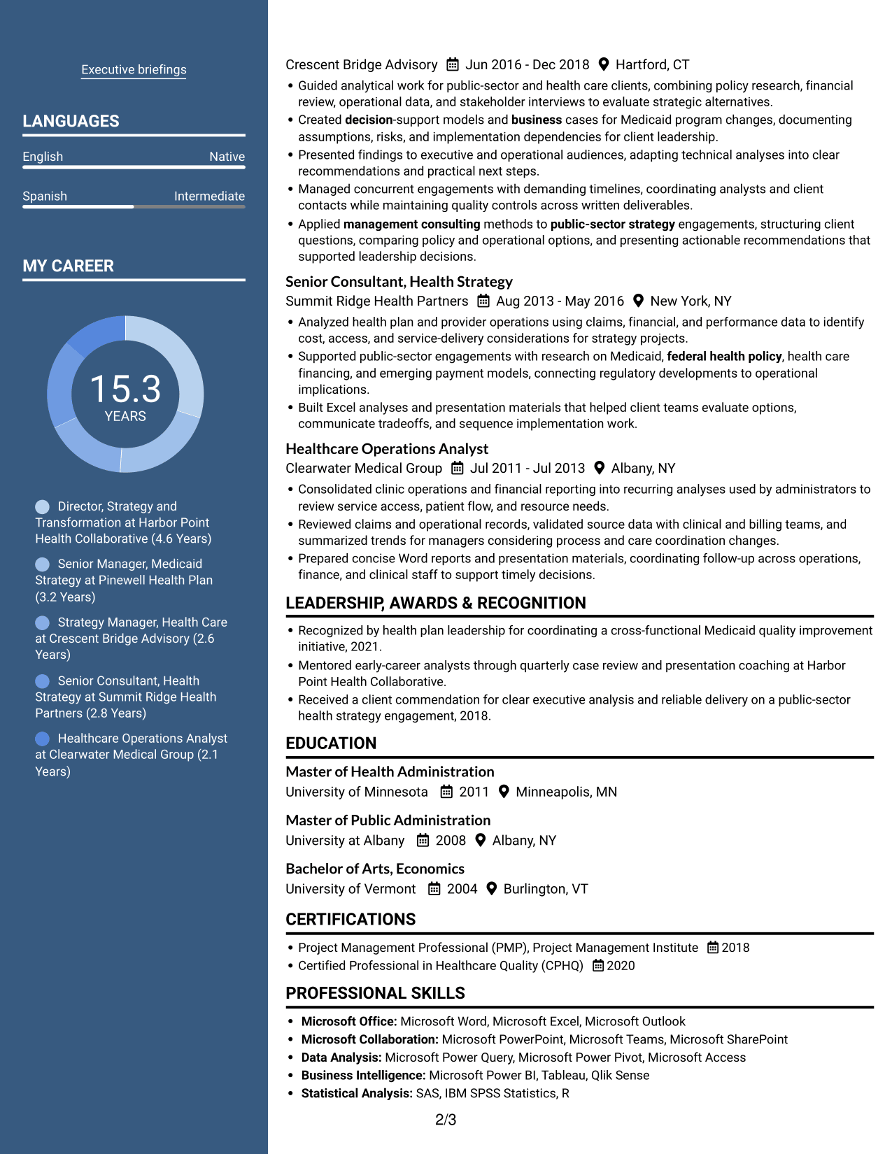 Resume example — page 2