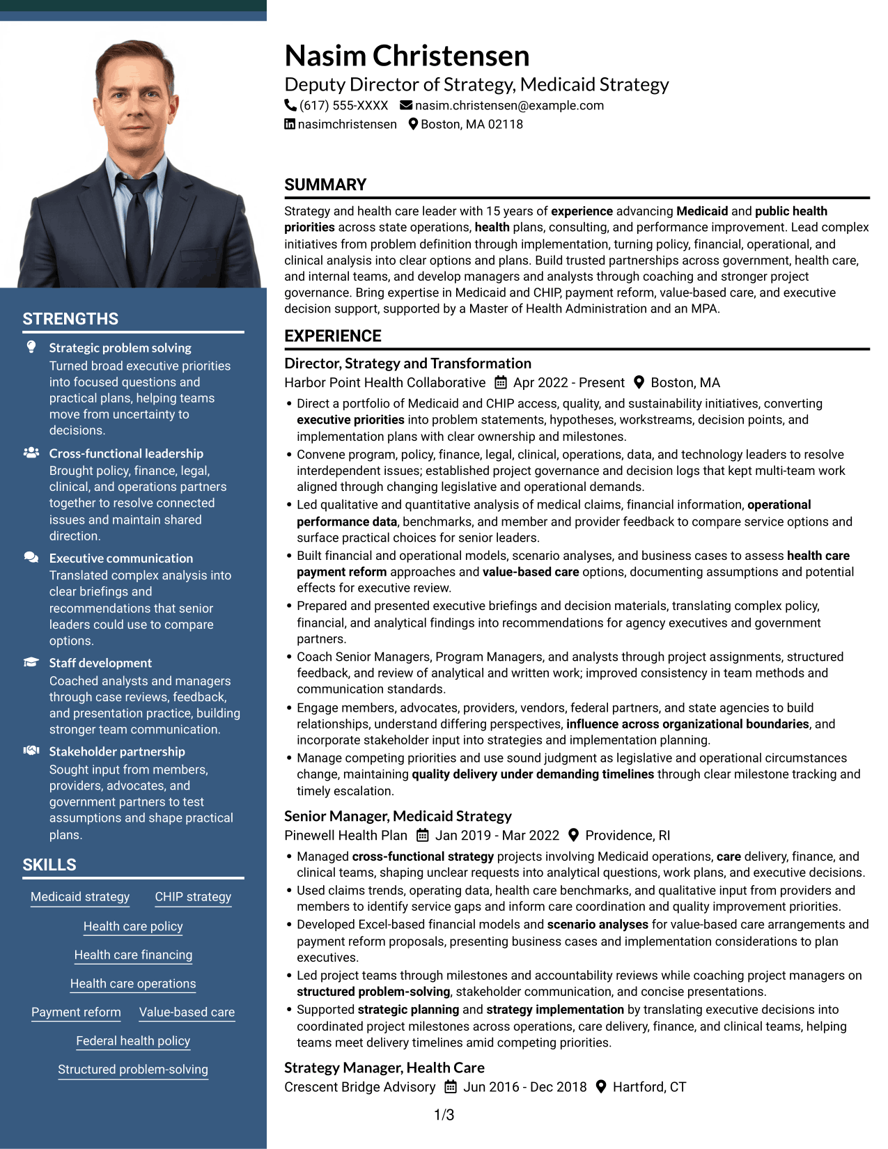 Resume example — page 1