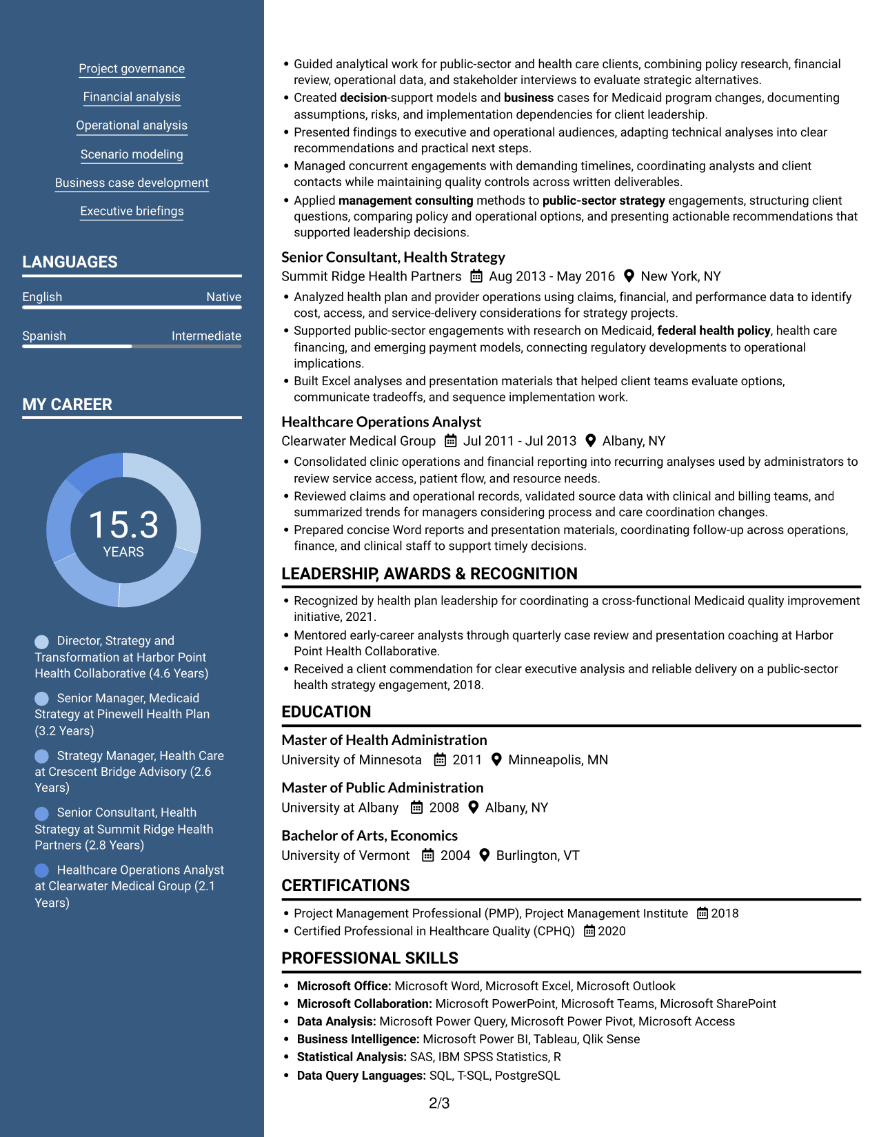 Resume example — page 2