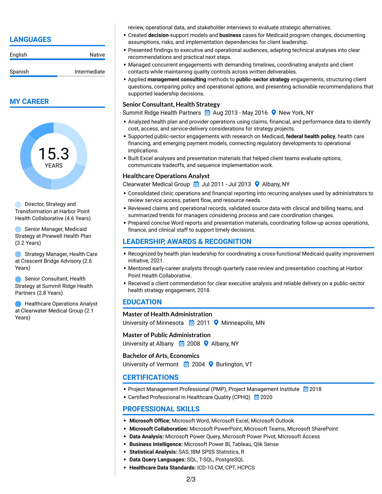 Resume example — page 2