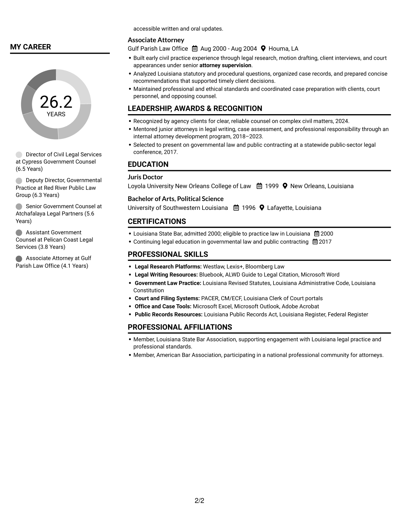 Resume example — page 2
